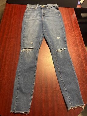 Levi's Women Jeans Size 26 Blue Skinny High Rise Distressed